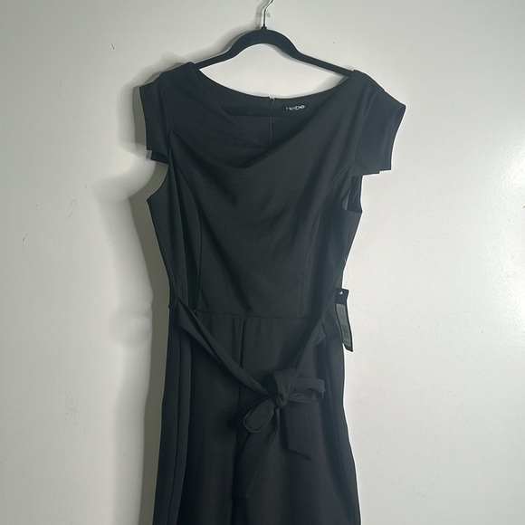 Bebe jumpsuit wide leg slits side black size 14 new - Picture 5 of 13